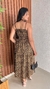 Vestido Midi Animal Print Com Bojo Alça Regulavel Crisconf - comprar online
