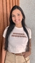 T.Shirt Estampada Letras Gola Redonda Crisconf