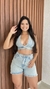Bermuda Jeans Lia Com Brilho Barra Feita Crisconf na internet