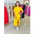 Vestido Longo De Tecido Com Fenda E Manga Curta Colcci