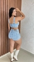 Short Manu Jeans Com Aplicação Em Strass Barra Feita Crisconf na internet