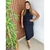 Vestido Longo Sem Manha Canelado Fenda Laterais