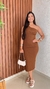 Vestido Midi Ana Ruga Costa De alça Com Bojo Crisconf