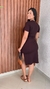Vestido Midi Amarração Na Frente Manga Curta Crisconf - Crisconf-Vestuários e Acessórios