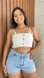 Short Kamila Curto Barra Feita Jeans Claro Crisconf - comprar online