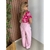 Imagem do Calça Feminina Alfaiataria Pantalona Com Cinto Encapado