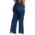 Calça Wide Leg Plus Size Jeans Escuro Premium Com Destroyed - loja online