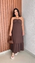 Vestido Midi Frente Unica Com Bojo Crisconf - Crisconf-Vestuários e Acessórios