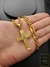 Kit Corrente e Pulseira Cadeado 6mm + Pingente Cruz 3 Listras + Brinde Corrente Cadeado Alongado 3mm e Pingente Placa Cruz Vazada Banhado a Ouro 18K na internet