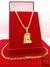 Corrente Cadeado 70cm 4mm Fecho Canhão Banhada a Ouro 18K + Pingente Face de Cristo 4D Cravejado - comprar online