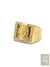 Imagem do Anel Face de Cristo Cravejado Banhado a Ouro 18K