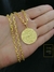 Corrente Cadeado 4mm Fecho Canhão + Pingente Mandala Espirito Santo Banhado a Ouro 18K na internet