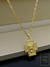 Corrente Cadeado Alongado 2,5mm Fecho Tradicional + Pingente Cruz Leão Banhado a Ouro 18K - comprar online