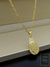 Corrente Cadeado Alongado 2,5mm Fecho Tradicional + Pingente Oval com Perfil de Cristo Banhado a Ouro 18K - comprar online