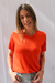 B-Shirt Redonda Viscolinho- Laranja
