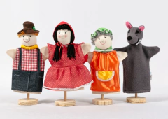 Combo Caperucita x 4 Títeres de Guante