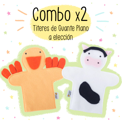 Combo x 2 Títeres de Guante Plano