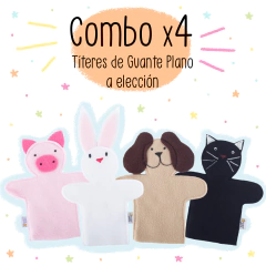 Combo x 4 Títeres de Guante Plano