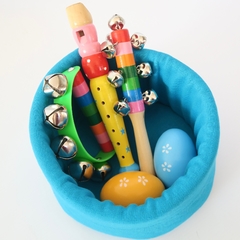 Set de 5 Instrumentos + Canasta TURQUESA
