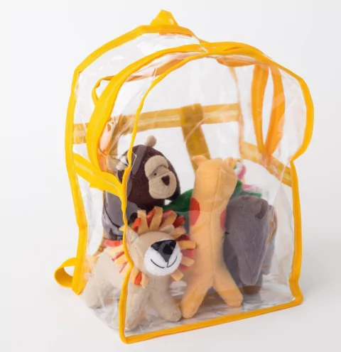 ÚLTIMAS UNIDADES! Mochila De Pvc Con 5 Animales De la Sabana