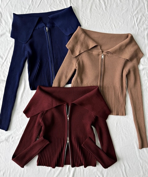 Cardigan doble cierre