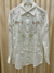 CAMISA MAXI ALGODÃO COM DESIGN TULE RECORTES OFF WHITE