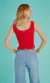 BLUSA TRICOLINE CORSET BABADINHOS CEREJA na internet