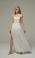 VESTIDO SOUTACHE SEM ALÇA COM FENDAS OFF WHITE