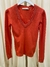 BLUSA DECOTE V C/RENDA LARANJA