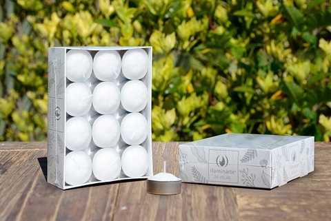 VELAS DE NOCHE X 24 UNIDADES C/ 24 LATITAS - ILUMINARTE - - comprar online
