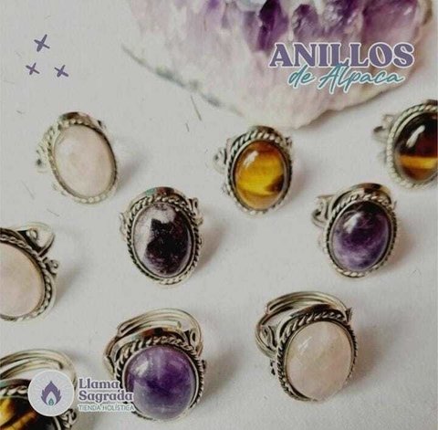 ANILLOS ALPACA PIEDRAS SEMI-PRECIOSAS - comprar online