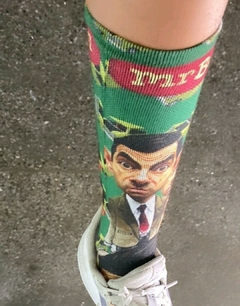Meias Divertidas Cano Alto Mr Bean