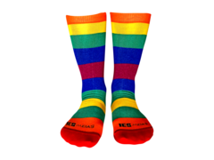 Meias Urbans Crossfit Bike Skate Cano Alto Listradas Coloridas LGBT - comprar online