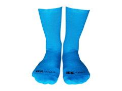 Meias Urbans Crossfit Bike Skate Cano Alto Fluorescente Azul Claro - comprar online