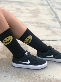 Meias Urbans Crossfit Bike Skate Cano Alto Emoji