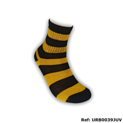 Meias Urbans Crossfit Bike Skate Cano Alto Abelhinhas Listradas - IES Meias e Moda Intima