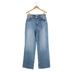calça jeans wide leg
