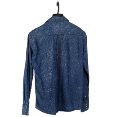 camisa jeans blue manga longa