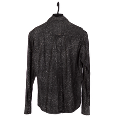 camisa jeans black manga longa