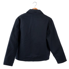 jaqueta de sarja fit regular corte reto