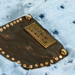 top jeans com bolso 