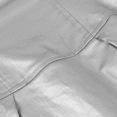 vestido jeans metalizado  reciclado com pregas
