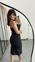 Vestido Canelado Ribana Midi Tomara que Caia Fenda Bojo Beatriz Preto - Menta Pimenta Rosa - Loja de roupas femininas - estilo - Moda básica - atemporal - estilosa