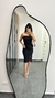 Vestido Canelado Ribana Midi Tomara que Caia Fenda Bojo Beatriz Preto - comprar online