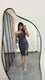 Vestido Canelado Ribana Midi Tomara que Caia Fenda Bojo Beatriz Cinza Chumbo na internet