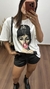 Shorts Cintura Alta Zíper Faixas Corino Preto - loja online