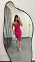 Vestido Canelado Ribana Midi Tomara que Caia Fenda Bojo Beatriz Pink na internet
