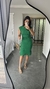 Vestido Canelado Ribana Midi Meia Manga Muscle Tainá Verde Bandeira