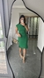 Vestido Canelado Ribana Midi Meia Manga Muscle Tainá Verde Bandeira na internet