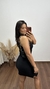 Vestido Canelado Ribana Alça Curto Manuela Preto na internet